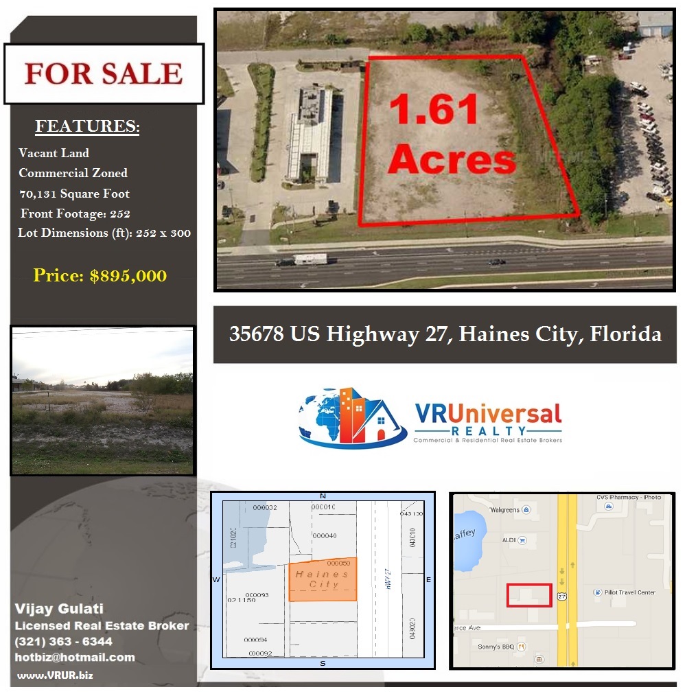 35678 US Highway 27 Haines City Land 1.61 Acres - VR Universal Realty ...